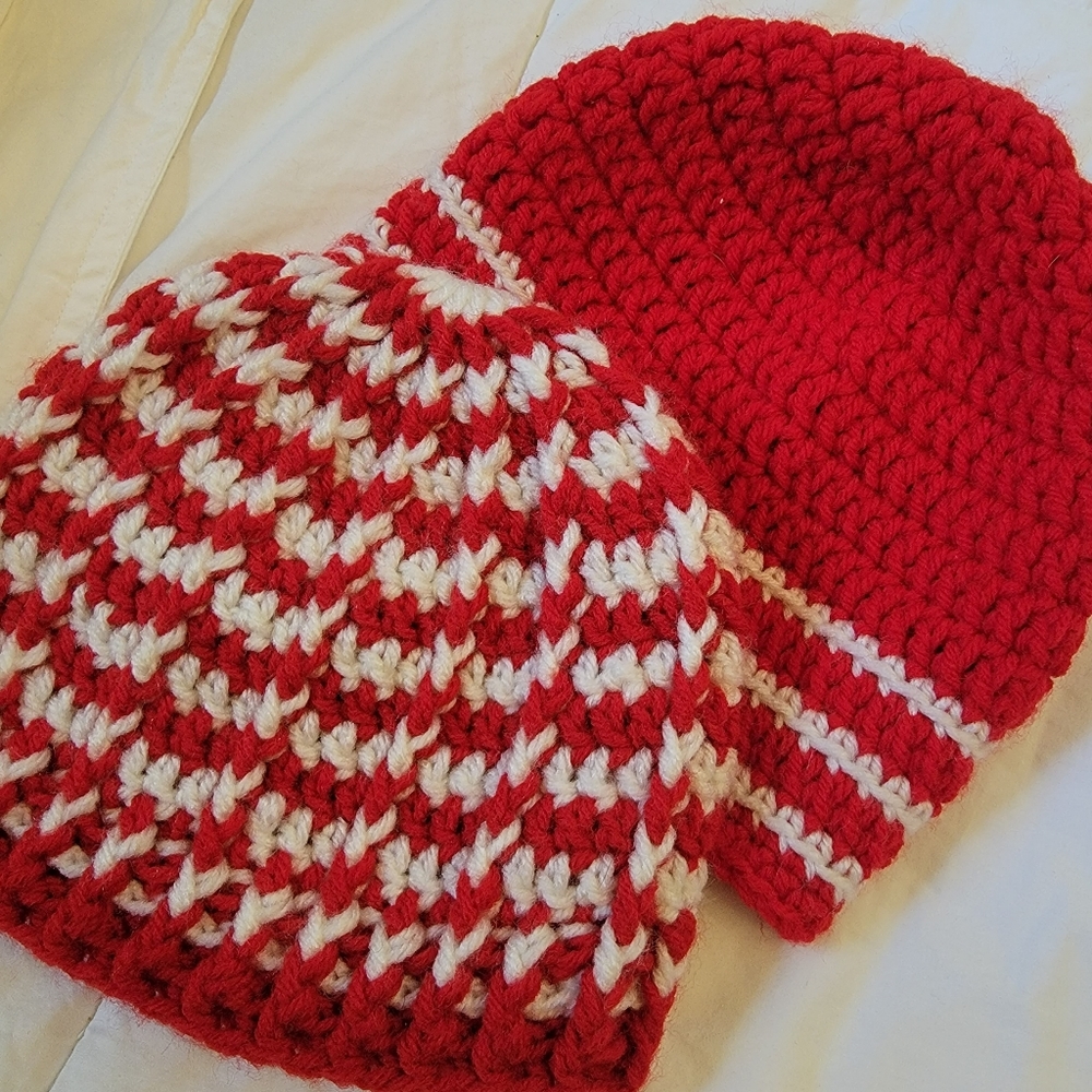 Pair of Hand Crocheted Hats
